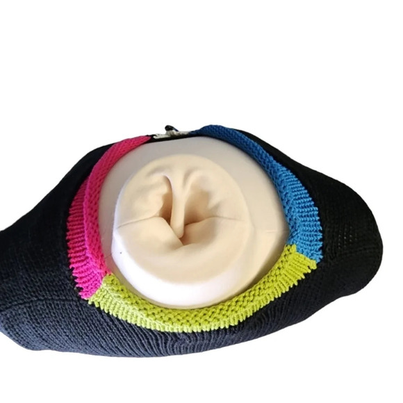 Vintage Ani Barrie Size Large Buttom Up Cardigan Sweater Black - Picture 7 of 12